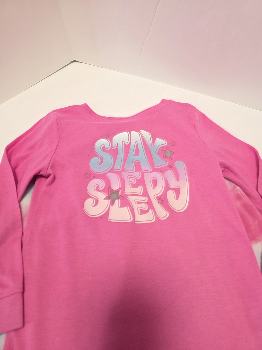 wonder nation Pink & Multicolor Girls Pajama Set - Rainbow Star Graphics - Picture 6 of 13